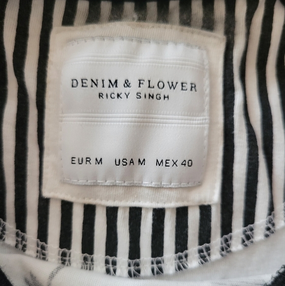 Denim & Flower Ricky Singh Men's Palm Tree & Sunset Tee Size Medium - Picture 5 of 5